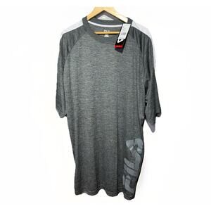 Fila T-Shirt Men’s 2XLT Gray Athletic Raglan Sleeve Big & Tall Logo Tee NWT